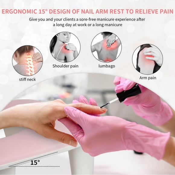 Arm Rest for Nails Tech, Professional Salon Manicure Arm Rest Cushion - Picture 3 of 12